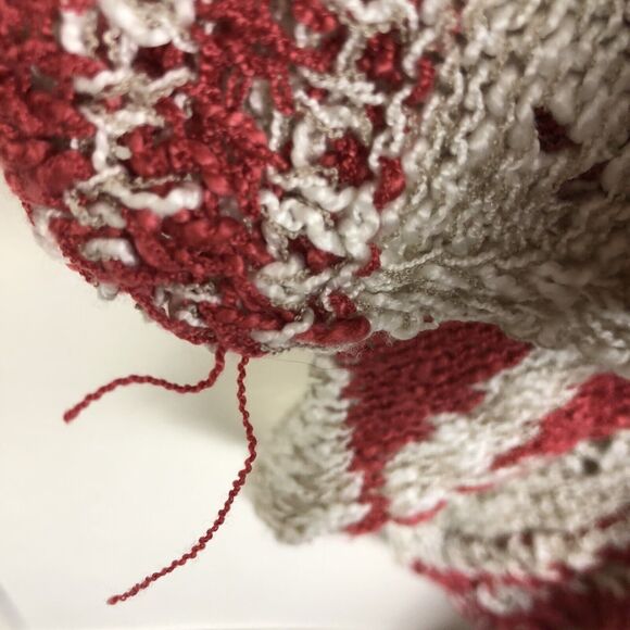 TORRID Tan Red Boho Southwest Draped Fringe Open Knit Sweater 00 Medium/Large - Picture 11 of 12